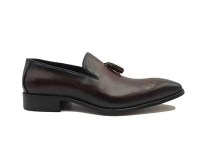 Carrucci Burnished Wholecut Tassel Loafer Leather Ks503 - 47 Shoes by Carrucci Shoes – Don't Panic Shoes