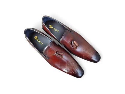 Carrucci Burnished Wholecut Tassel Loafer Leather Ks503 - 47 Shoes by Carrucci Shoes – Don't Panic Shoes