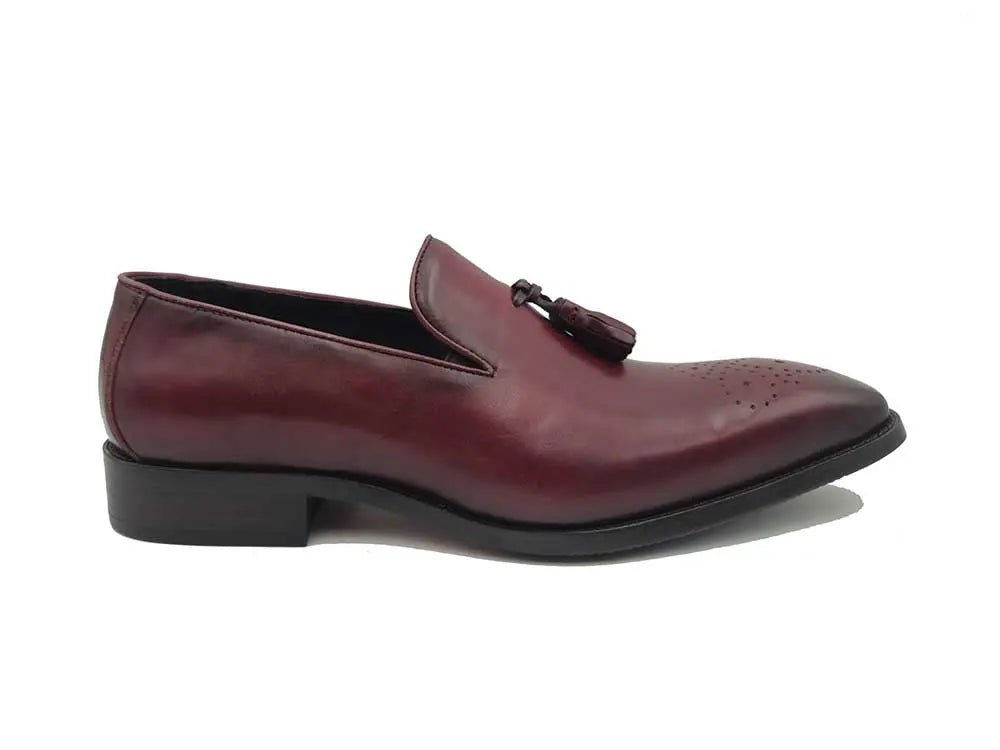 Carrucci Burnished Wholecut Tassel Loafer Leather Ks503 - 47 Shoes by Carrucci Shoes – Don't Panic Shoes