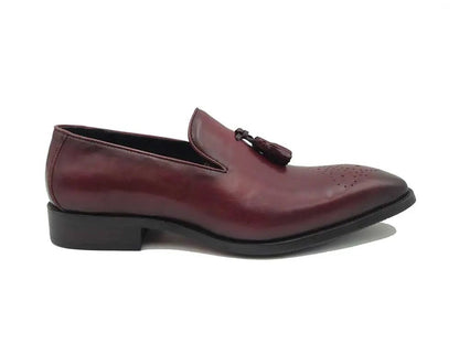 Carrucci Burnished Wholecut Tassel Loafer Leather Ks503 - 47 Shoes by Carrucci Shoes – Don't Panic Shoes
