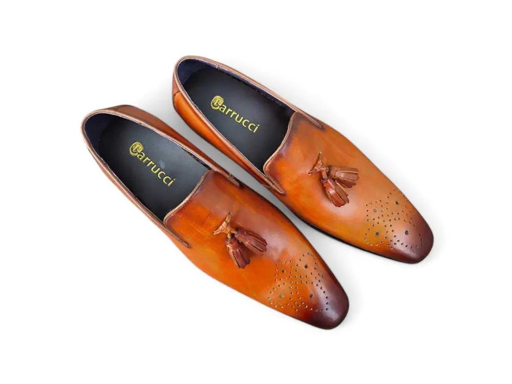 Carrucci Burnished Wholecut Tassel Loafer Leather Ks503 - 47 Shoes by Carrucci Shoes – Don't Panic Shoes