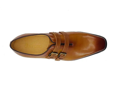 Carrucci Collection Burnished Double Monk Calfskin Leather Ks515 - 30 Shoes by Carrucci Shoes – Don't Panic Shoes