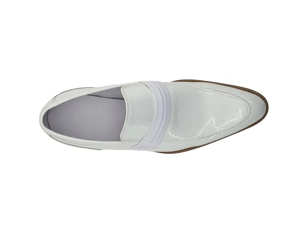 Carrucci Contrast Penny Loafer Patent Leather Ks479 - 601p Shoes by Carrucci Shoes – Don't Panic Shoes