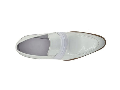 Carrucci Contrast Penny Loafer Patent Leather Ks479 - 601p Shoes by Carrucci Shoes – Don't Panic Shoes