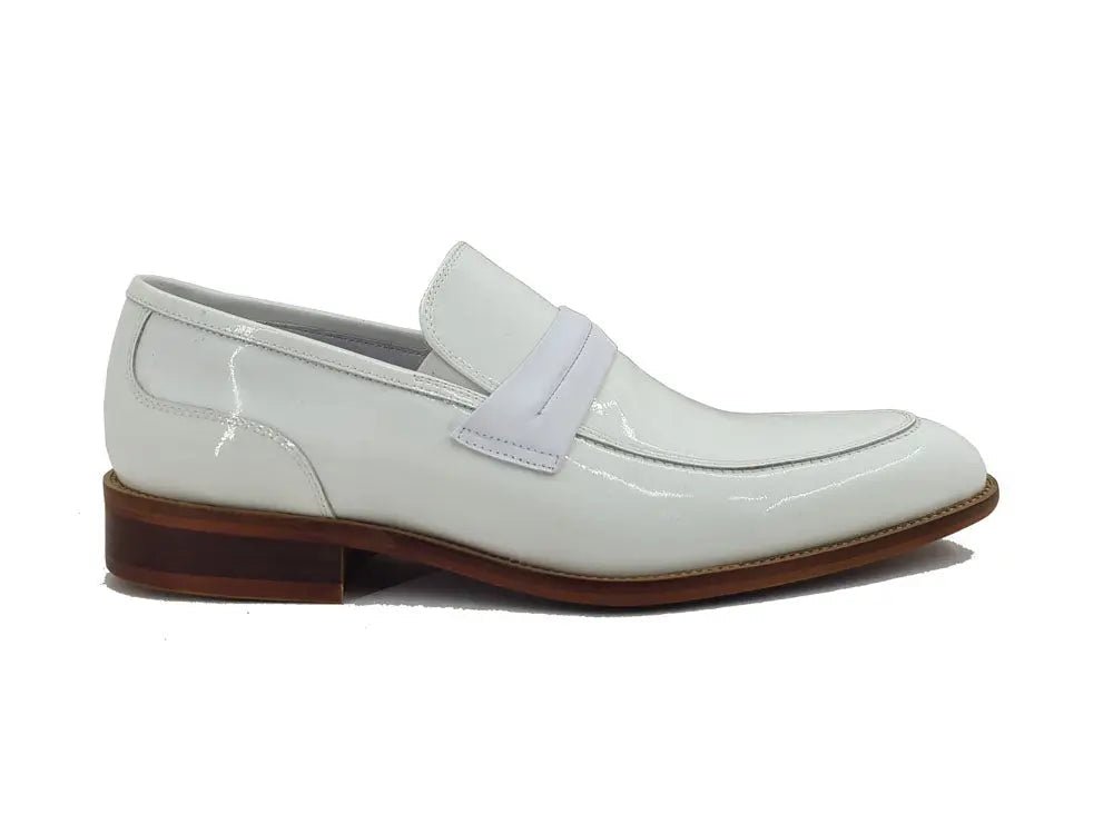 Carrucci Contrast Penny Loafer Patent Leather Ks479 - 601p Shoes by Carrucci Shoes – Don't Panic Shoes