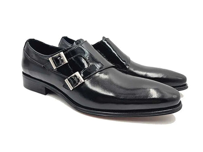 Carrucci Double Monk Straps Calfskin Leather Ks099 - 3003 Shoes by Carrucci Shoes – Don't Panic Shoes