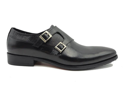 Carrucci Double Monk Straps Calfskin Leather Ks099 - 3003 Shoes by Carrucci Shoes – Don't Panic Shoes