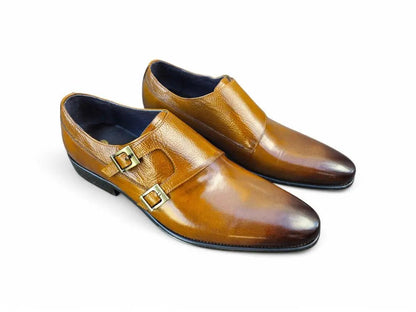 Carrucci Double Monk Straps Calfskin Leather Ks099 - 3003 Shoes by Carrucci Shoes – Don't Panic Shoes