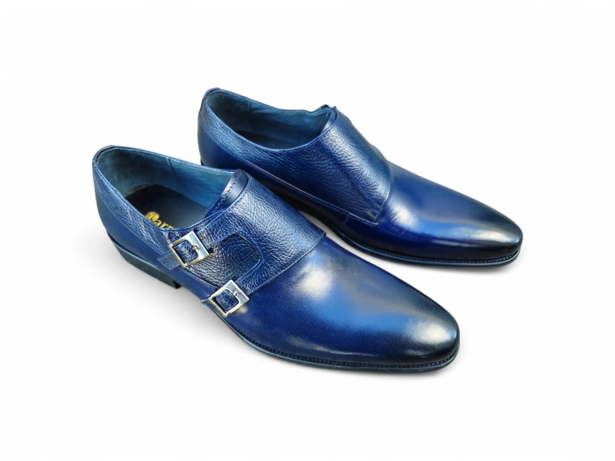 Carrucci Double Monk Straps Calfskin Leather Ks099 - 3003 Shoes by Carrucci Shoes – Don't Panic Shoes