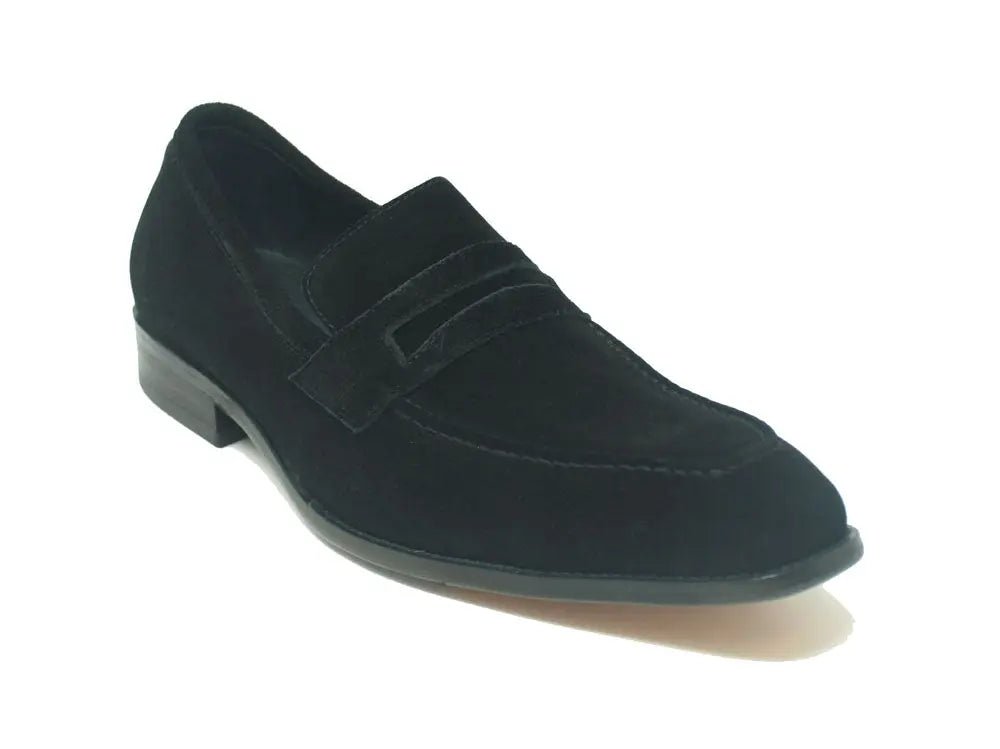 Carrucci Hand BurniShed Suede Penny Loafer Men’s Suede Shoes by Carrucci Shoes – Don't Panic Shoes