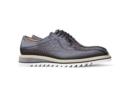 Carrucci Hybrid Alligator EmboSsed Derby Men’s Leather Ks550 - 05e Shoes by Carrucci Shoes – Don't Panic Shoes