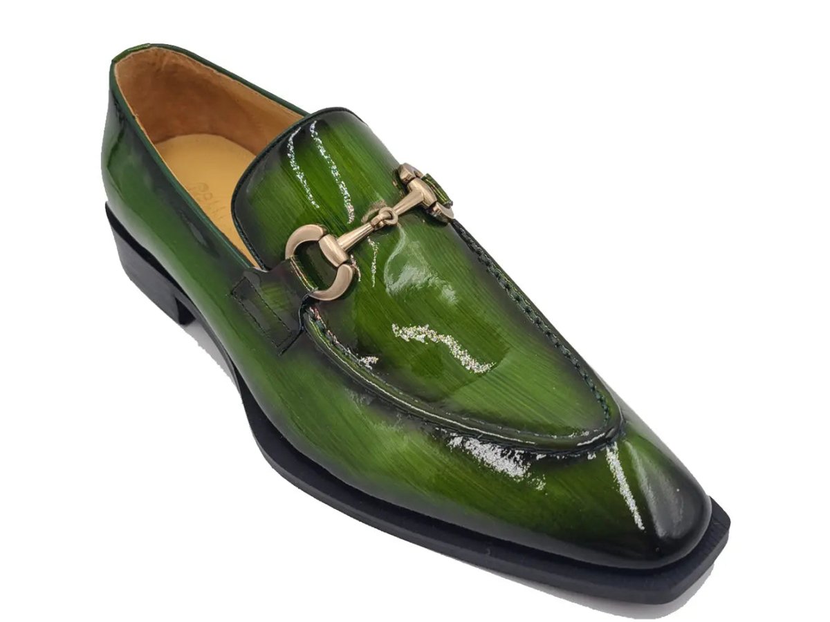 Carrucci Ks303 - 01p Men's Premium Leather Green Ks303 - 01p Shoes by Carrucci Shoes – Don't Panic Shoes