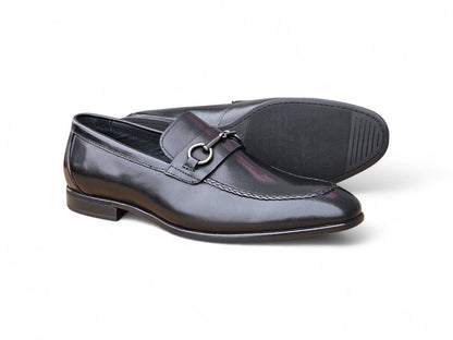 Carrucci Madison Bit Loafer Leather Black Shoes by Carrucci Shoes – Don't Panic Shoes