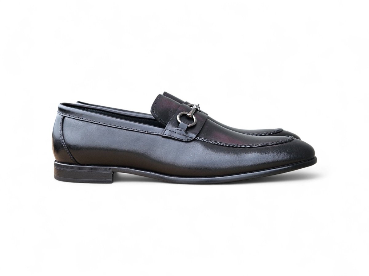Carrucci Madison Bit Loafer Leather Black Shoes by Carrucci Shoes – Don't Panic Shoes