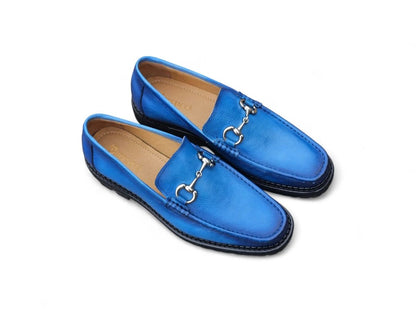 Carrucci Men’S Horsebit Loafer Lug Sole Pebble Calfskin Shoes by Carrucci Shoes – Don't Panic Shoes