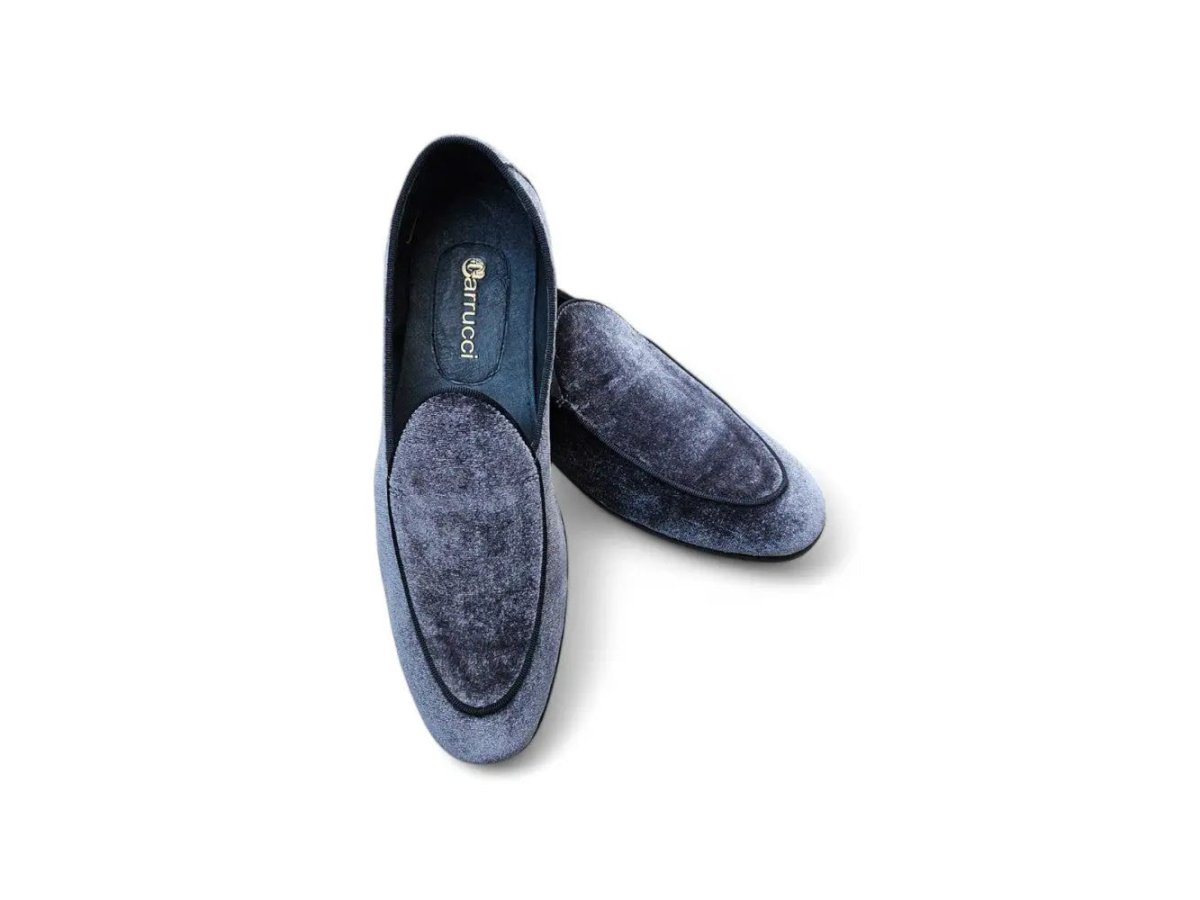 Carrucci Men's Velvet Prom Formal Shoe Elegant Classic Shoes by Carrucci Shoes – Don't Panic Shoes