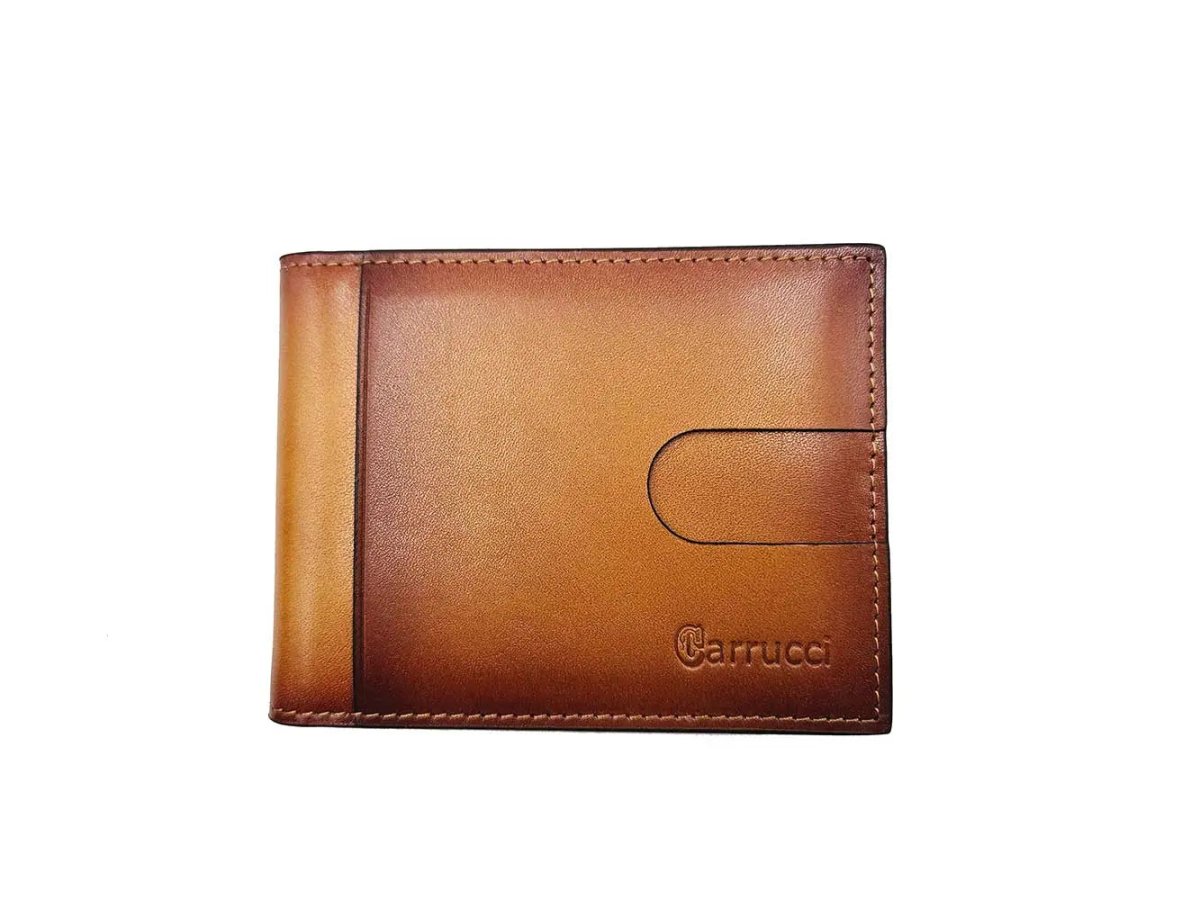 Carrucci Money Clip Bifold Wallet Calfskin Leather Kc300 - 01 Wallet by Carrucci Shoes – Don't Panic Shoes