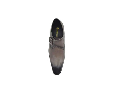 Carrucci Monk Strap Buckle Leather Loafer Burnished Finish Shoes by Carrucci Shoes – Don't Panic Shoes
