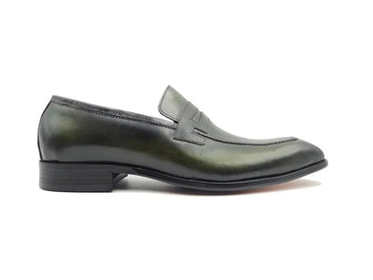 Carrucci Patina FiniShed Penny Loafer Men’s Leather Slip On Shoes by Carrucci Shoes – Don't Panic Shoes