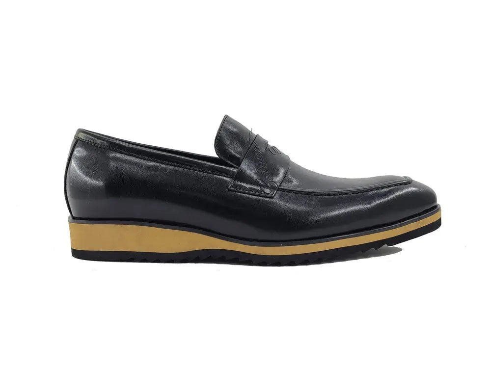 Carrucci Penny Loafer Leather Lightweight Sole Ks516 - 01 Shoes by Carrucci Shoes – Don't Panic Shoes
