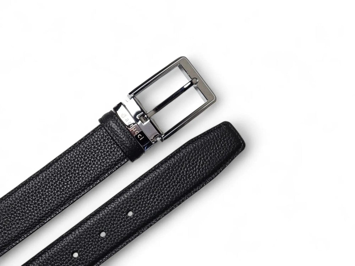 Carrucci Reversible Belt Silver Buckle Calf Leather Belt by Carrucci Shoes – Don't Panic Shoes