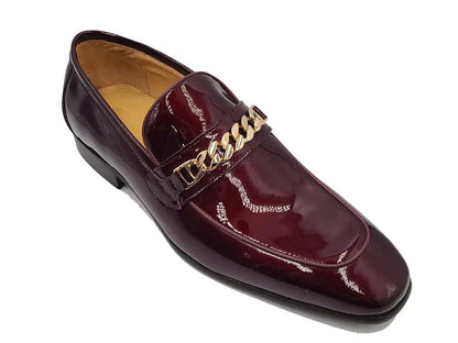 Carrucci Shoes Beveled Squared Toe Patent Leather Loafer Ks2241 - 01p Shoes by Carrucci Shoes – Don't Panic Shoes