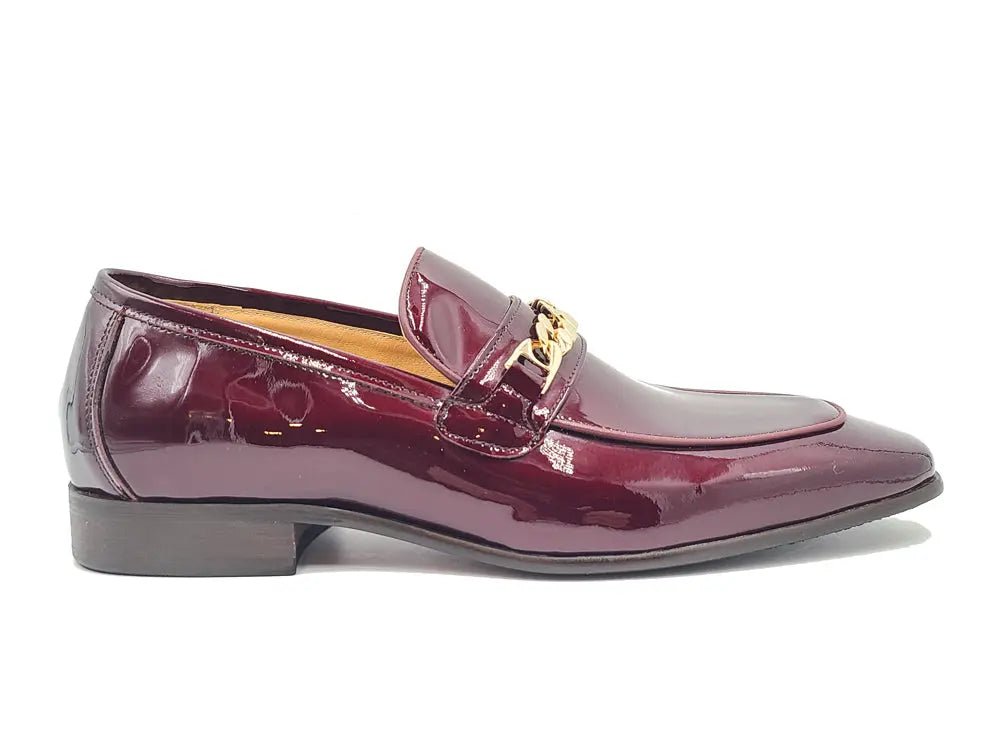 Carrucci Shoes Beveled Squared Toe Patent Leather Loafer Ks2241 - 01p Shoes by Carrucci Shoes – Don't Panic Shoes