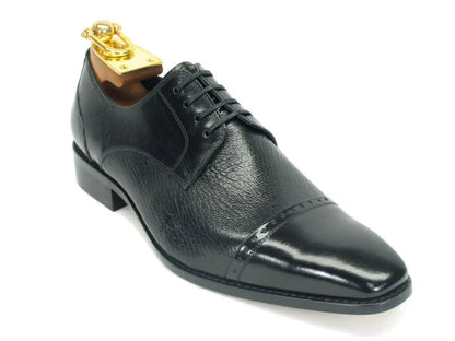 Carrucci Shoes Textured Leather Blucher Leather Ks2240 - 03 Shoes by Carrucci Shoes – Don't Panic Shoes