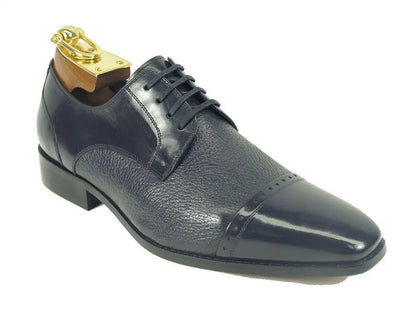 Carrucci Shoes Textured Leather Blucher Leather Ks2240 - 03 Shoes by Carrucci Shoes – Don't Panic Shoes