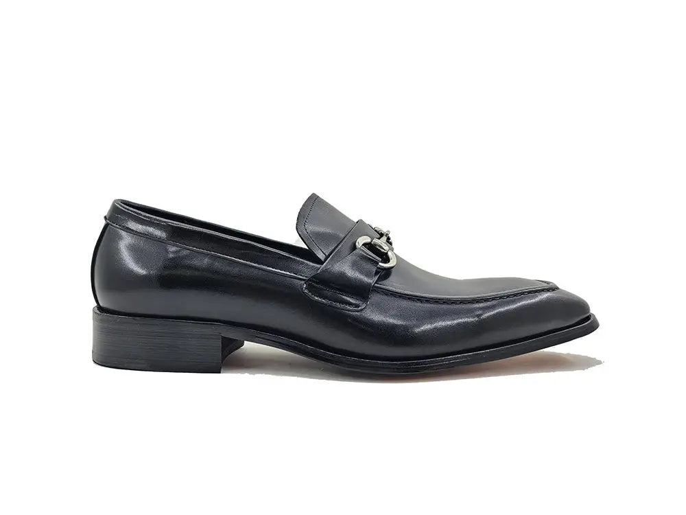 Carrucci Signature Buckle Loafer Men's Leather Ks503 - 02 Shoes by Carrucci Shoes – Don't Panic Shoes