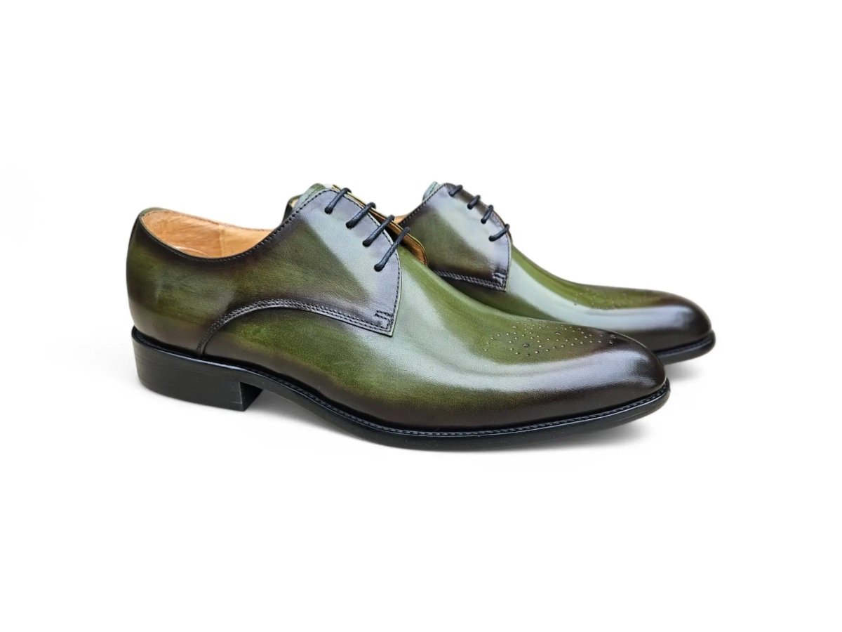 Carrucci Signature Burnished Lace Up Derby Calfskin Leather Ks479 - 04 Shoes by Carrucci Shoes – Don't Panic Shoes