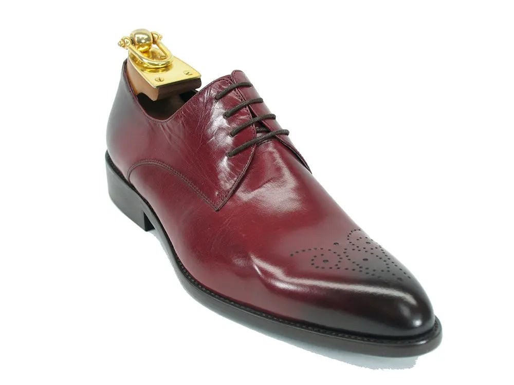 Carrucci Signature Burnished Lace Up Derby Calfskin Leather Ks479 - 04 Shoes by Carrucci Shoes – Don't Panic Shoes