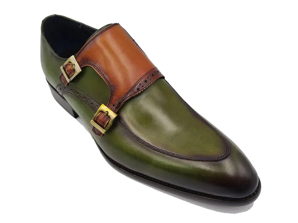 Carrucci Two Tone Monk Strap Buckle Loafer Leather Ks479 - 05 Shoes by Carrucci Shoes – Don't Panic Shoes