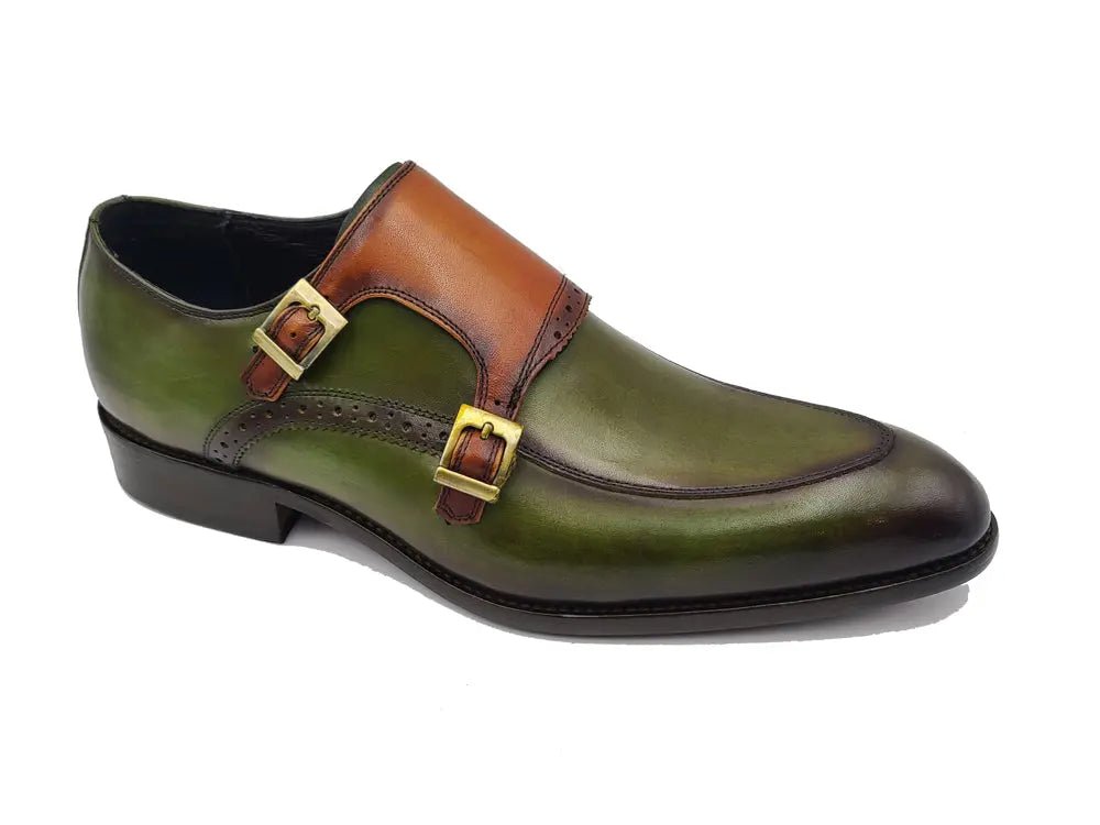 Carrucci Two Tone Monk Strap Buckle Loafer Leather Ks479 - 05 Shoes by Carrucci Shoes – Don't Panic Shoes