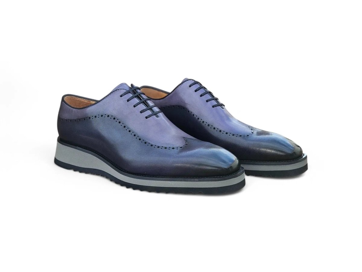 Carrucci Two Tone Oxford Men's Calfskin Leather Ks515 - 33t Shoes by Carrucci Shoes – Don't Panic Shoes