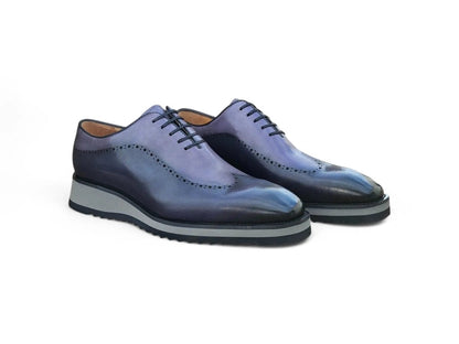 Carrucci Two Tone Oxford Men's Calfskin Leather Ks515 - 33t Shoes by Carrucci Shoes – Don't Panic Shoes