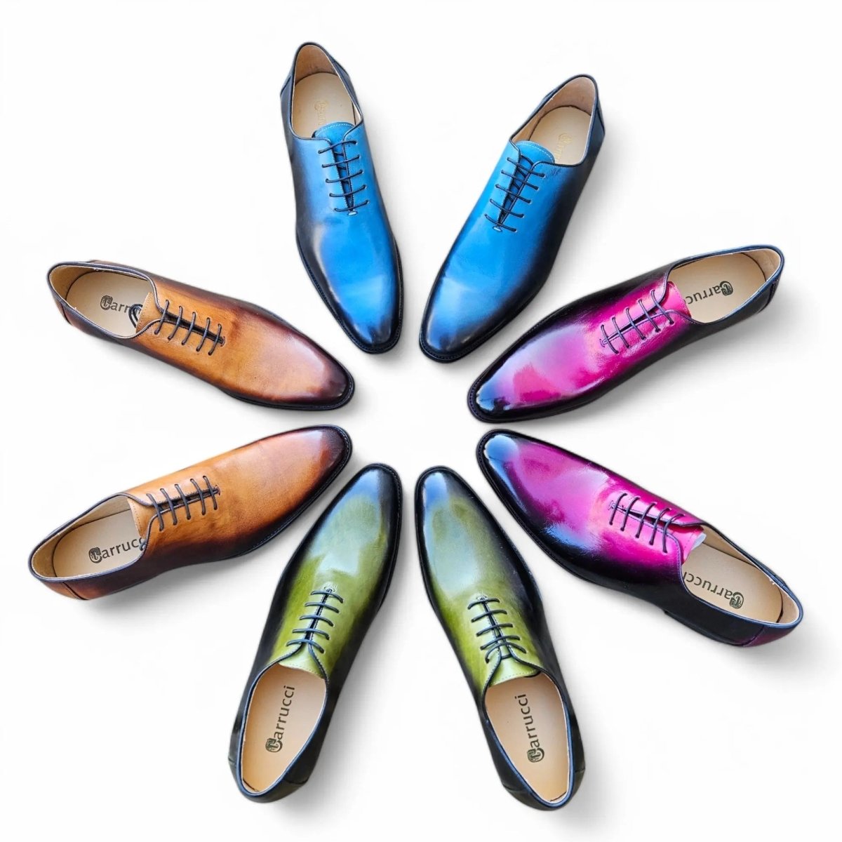 Carrucci Two Tone Wholecut Oxford Leather Ks505 - 47 Shoes by Carrucci Shoes – Don't Panic Shoes