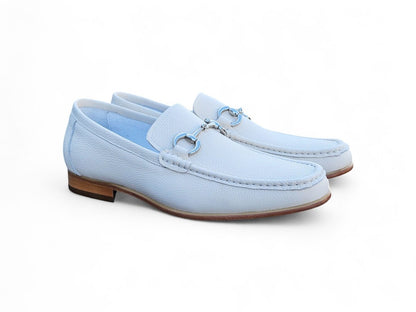 Carrucci Victor Horsebit Loafer Pebble Grain Leather Kl201 - 01 Shoes by Carrucci Shoes – Don't Panic Shoes