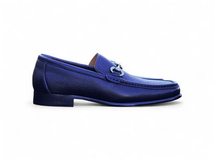 Carrucci Victor Horsebit Loafer Pebble Grain Leather Kl201 - 01 Shoes by Carrucci Shoes – Don't Panic Shoes