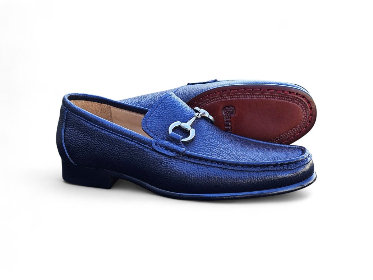 Carrucci Victor Horsebit Loafer Pebble Grain Leather Kl201 - 01 Shoes by Carrucci Shoes – Don't Panic Shoes