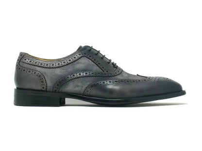 Carrucci Wingtip Oxford Leather And Suede Ks509 - 25sc Shoes by Carrucci Shoes – Don't Panic Shoes