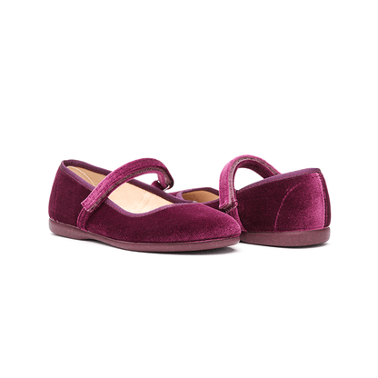 Cassie Plum Adjustable Velcro Non Slip Rubber Soles Spain seasonal core FW by Childrenchic – Don't Panic Shoes
