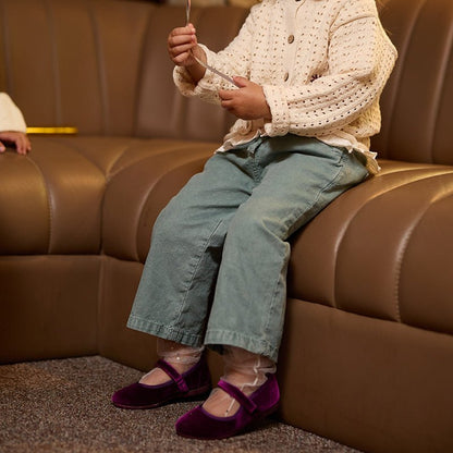 Cassie Plum Adjustable Velcro Non Slip Rubber Soles Spain seasonal core FW by Childrenchic – Don't Panic Shoes