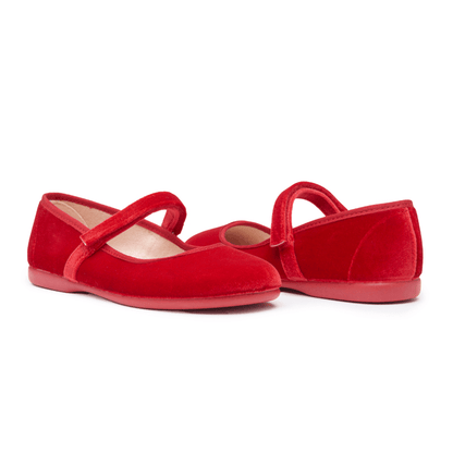 Cassie Red Adjustable Velcro Non Slip Rubber Sole Spain seasonal core FW by Childrenchic – Don't Panic Shoes