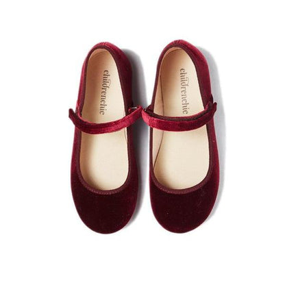 CaSsie Women’s Burgundy Mary Janes Adjustable Velcro core by Childrenchic – Don't Panic Shoes