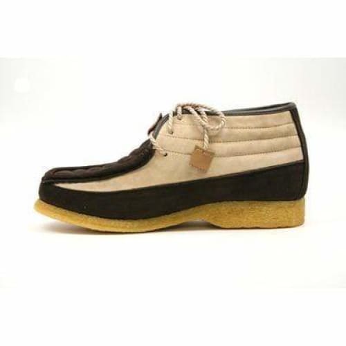 Castle Men’s Beige & Brown Suede Shoes