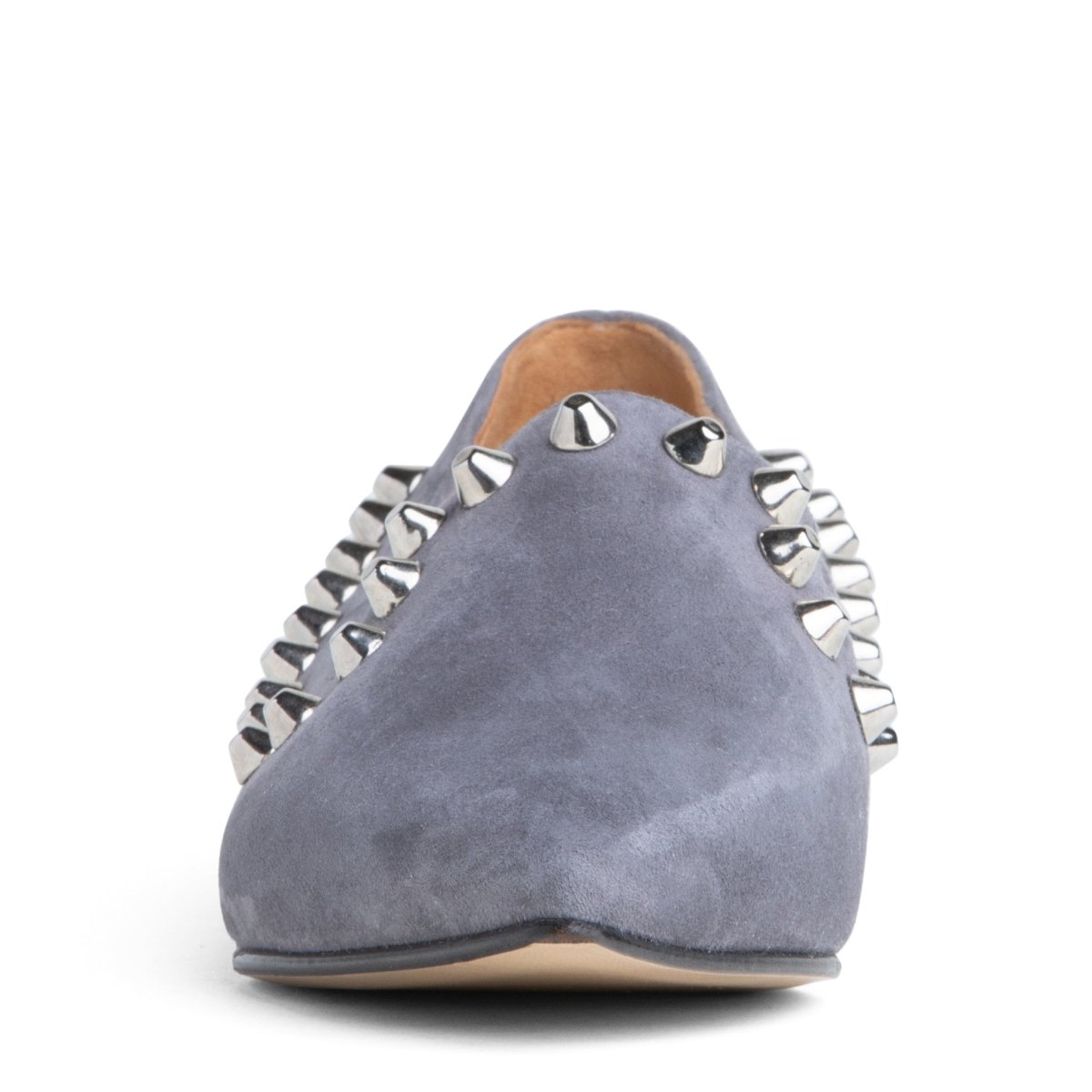 Celeste Loafer Grey Suede Handmade In Italy Slip On Flats by Beautiisoles – Don't Panic Shoes