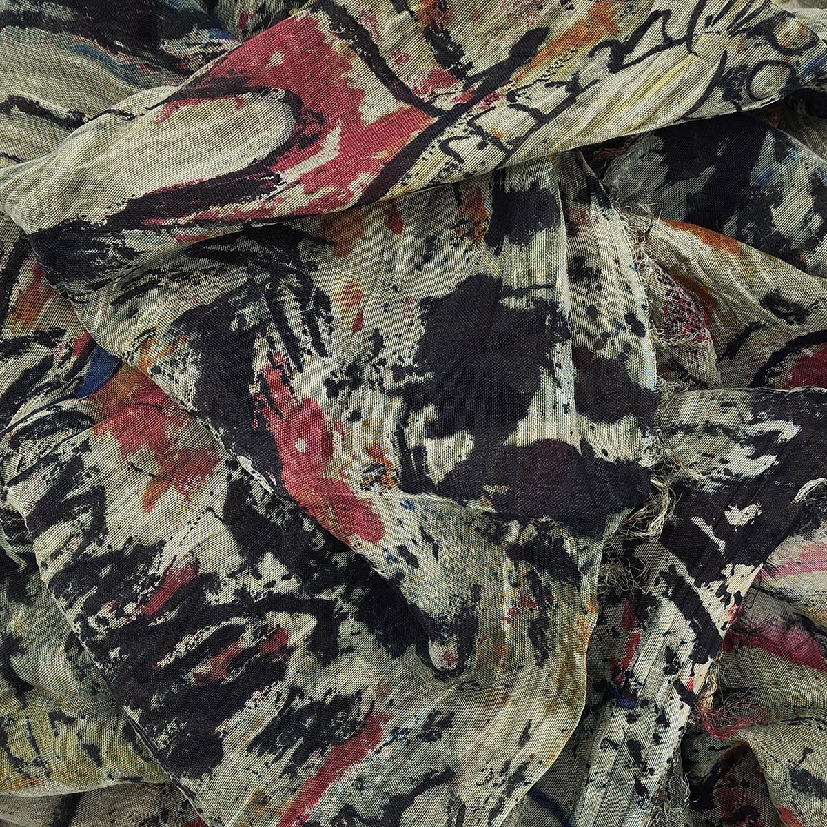 Chagall Dark Green 15 Bamboo Fiber Scarf Florence Italy Bamboo Scarves by Mar Soreli – Don't Panic Shoes