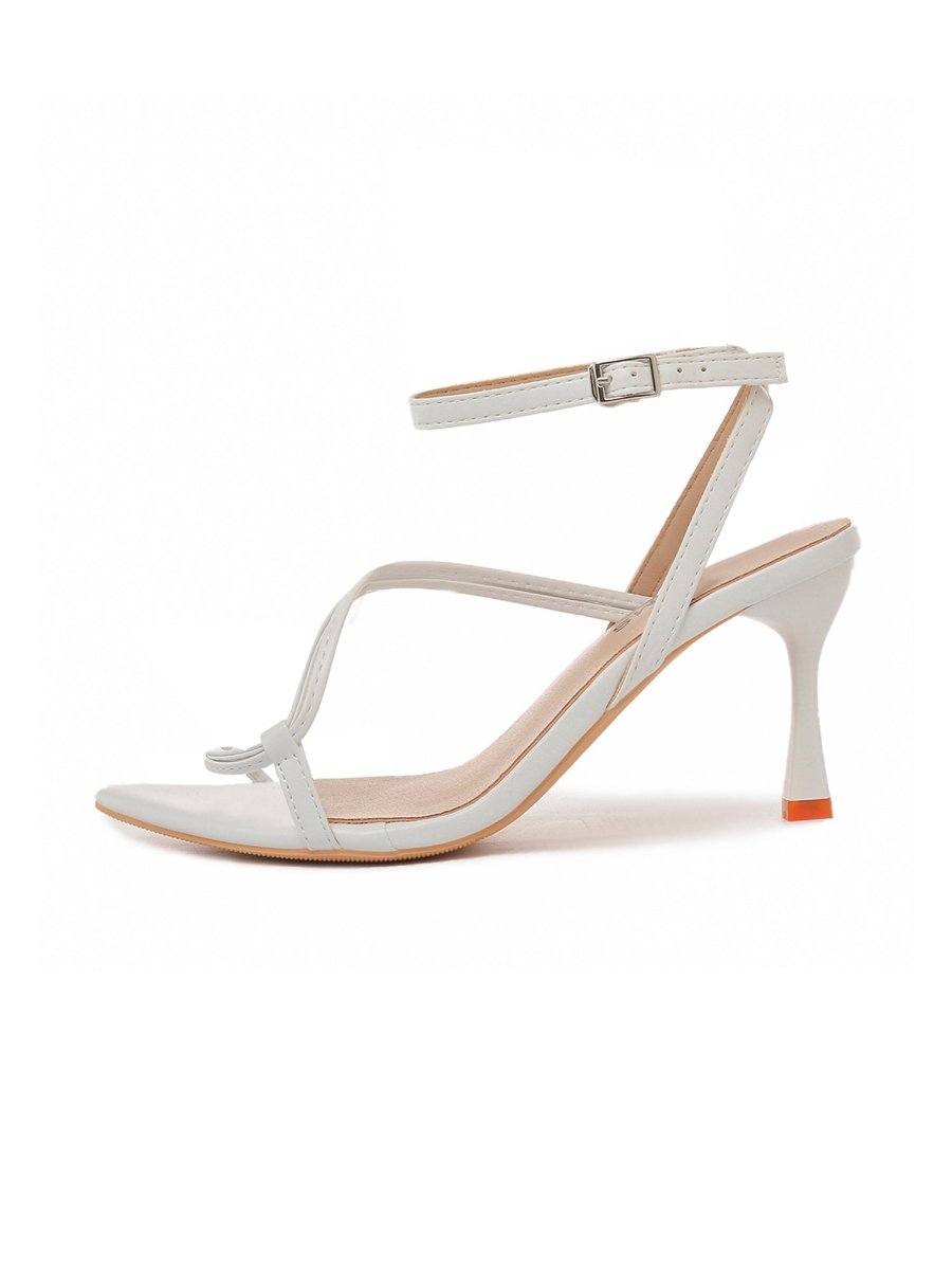 Charlene | White Heels by J.Adams – Don't Panic Shoes
