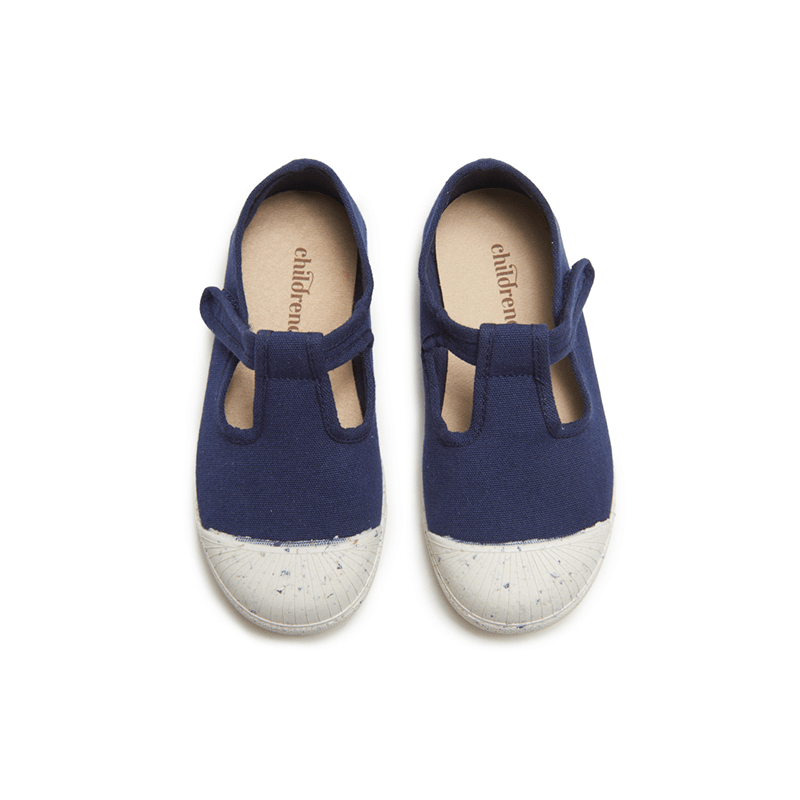 Charlie Navy Adjustable Velcro Non Slip Rubber Captoe Seasonal Core Ss by Childrenchic – Don't Panic Shoes